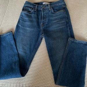 ReDone jeans sz 26 High Rise straight leg like new